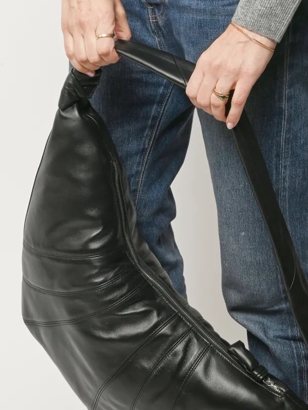 Black Large Croissant Bag made by Lemaire