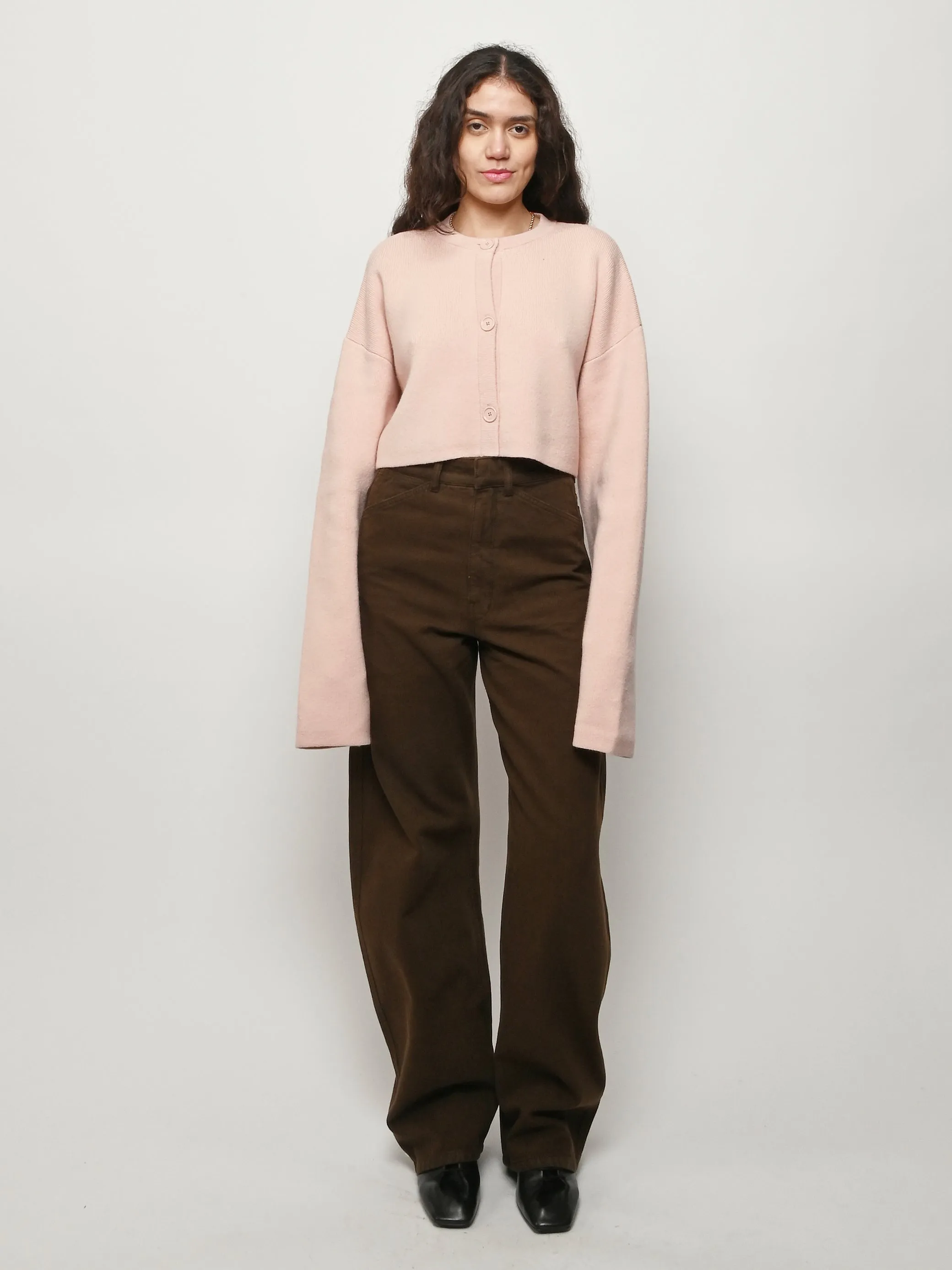Cacao High Waisted Curved Pants sold by Frances May Houseline