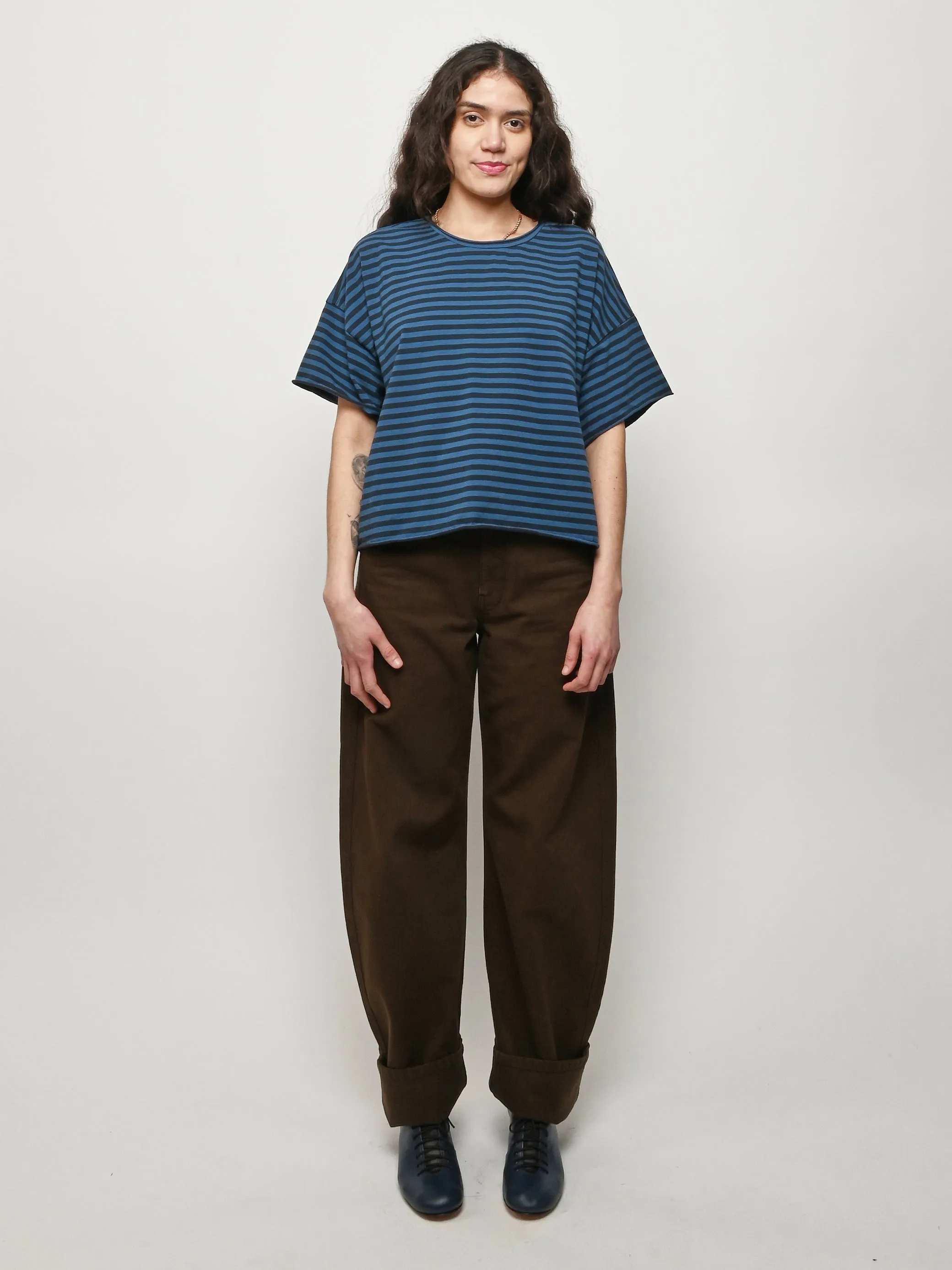 Itaca Striped Jersey Frida Tee sold by Frances May Houseline