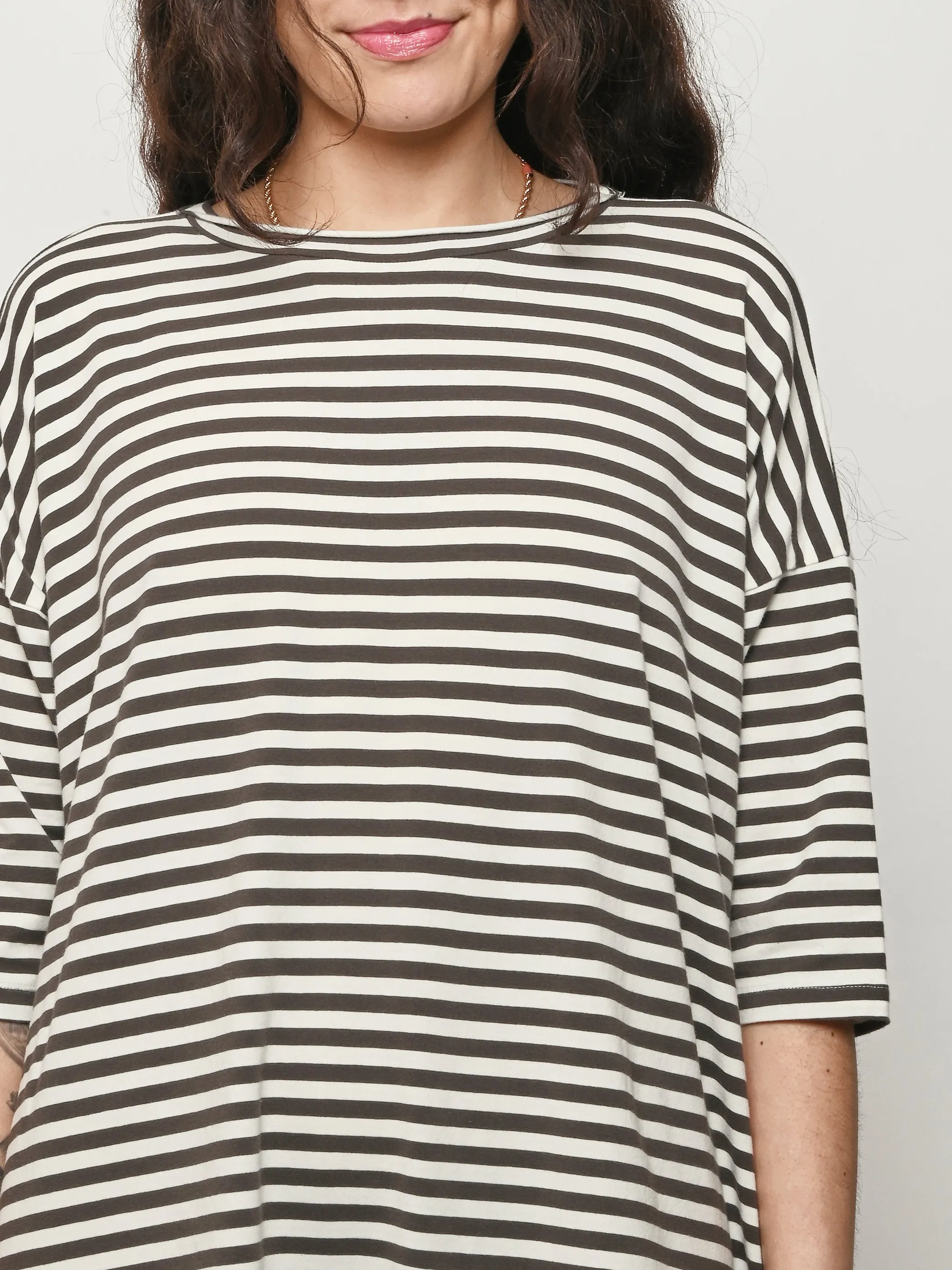 Avorio Striped Jersey Rame Dress sold by Frances May Houseline product image thumbnail 3