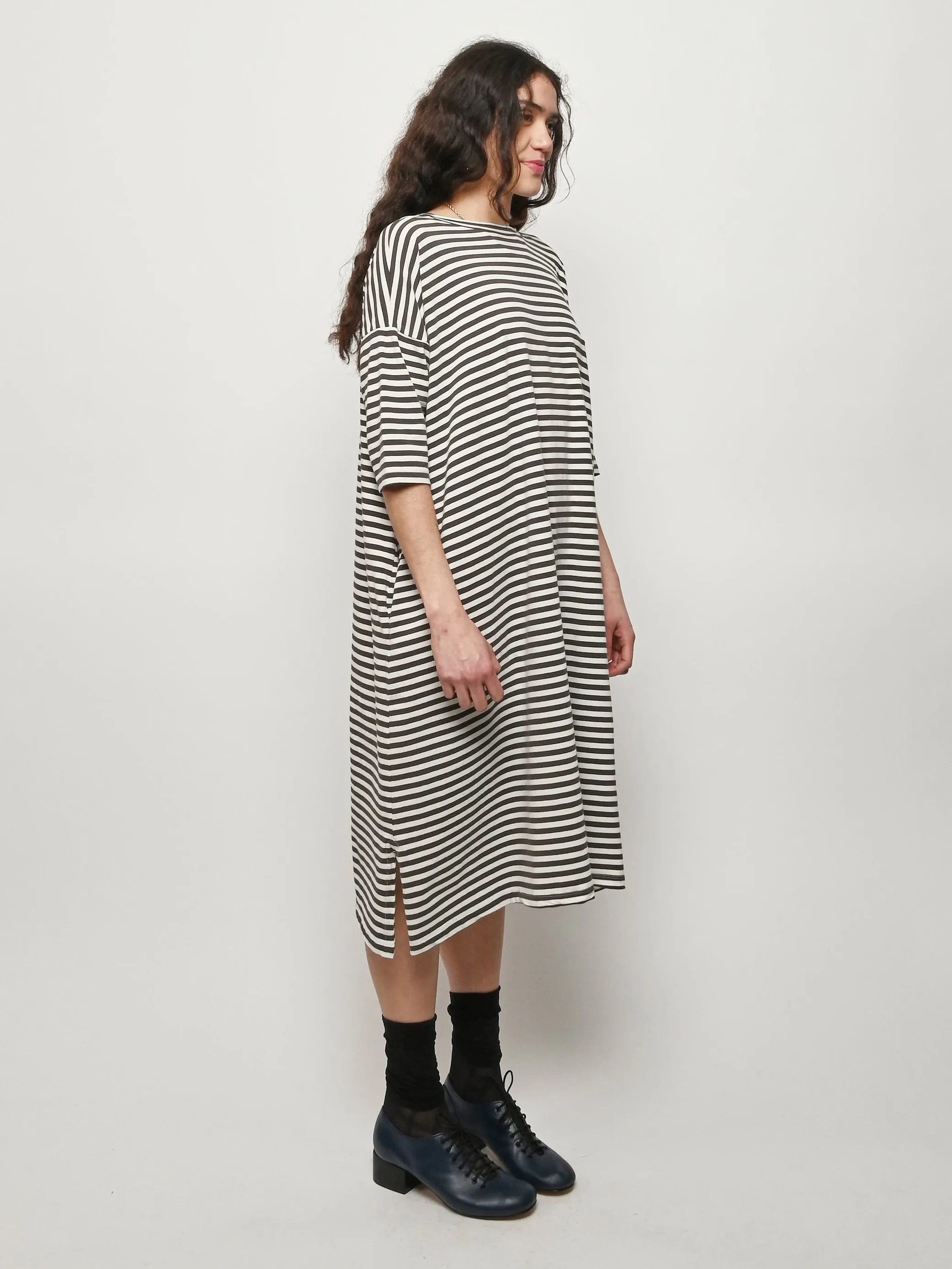 Avorio Striped Jersey Rame Dress sold by Frances May Houseline product image thumbnail 4