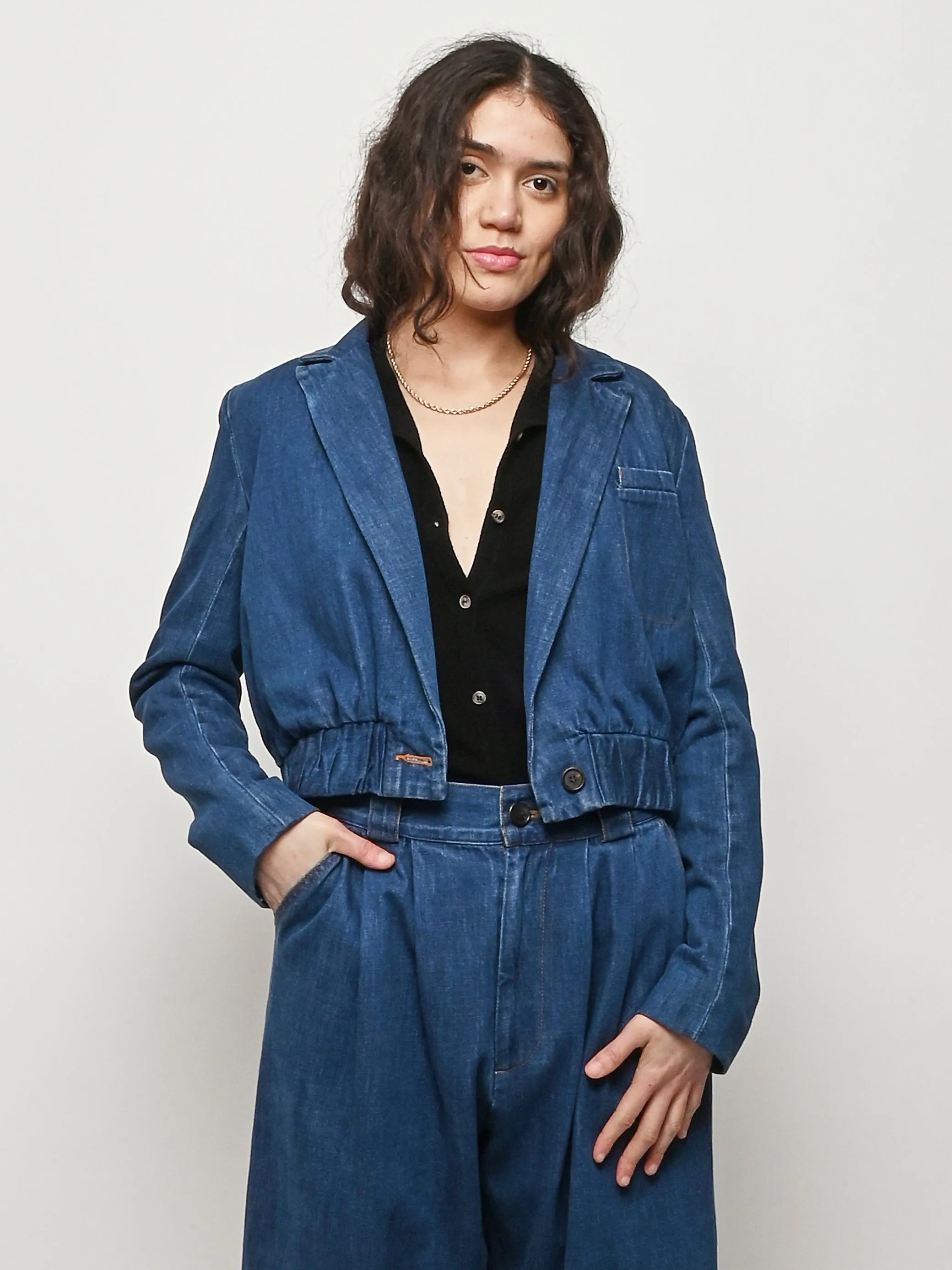 Indigo Grain Jacket sold by Frances May Houseline product image thumbnail 2