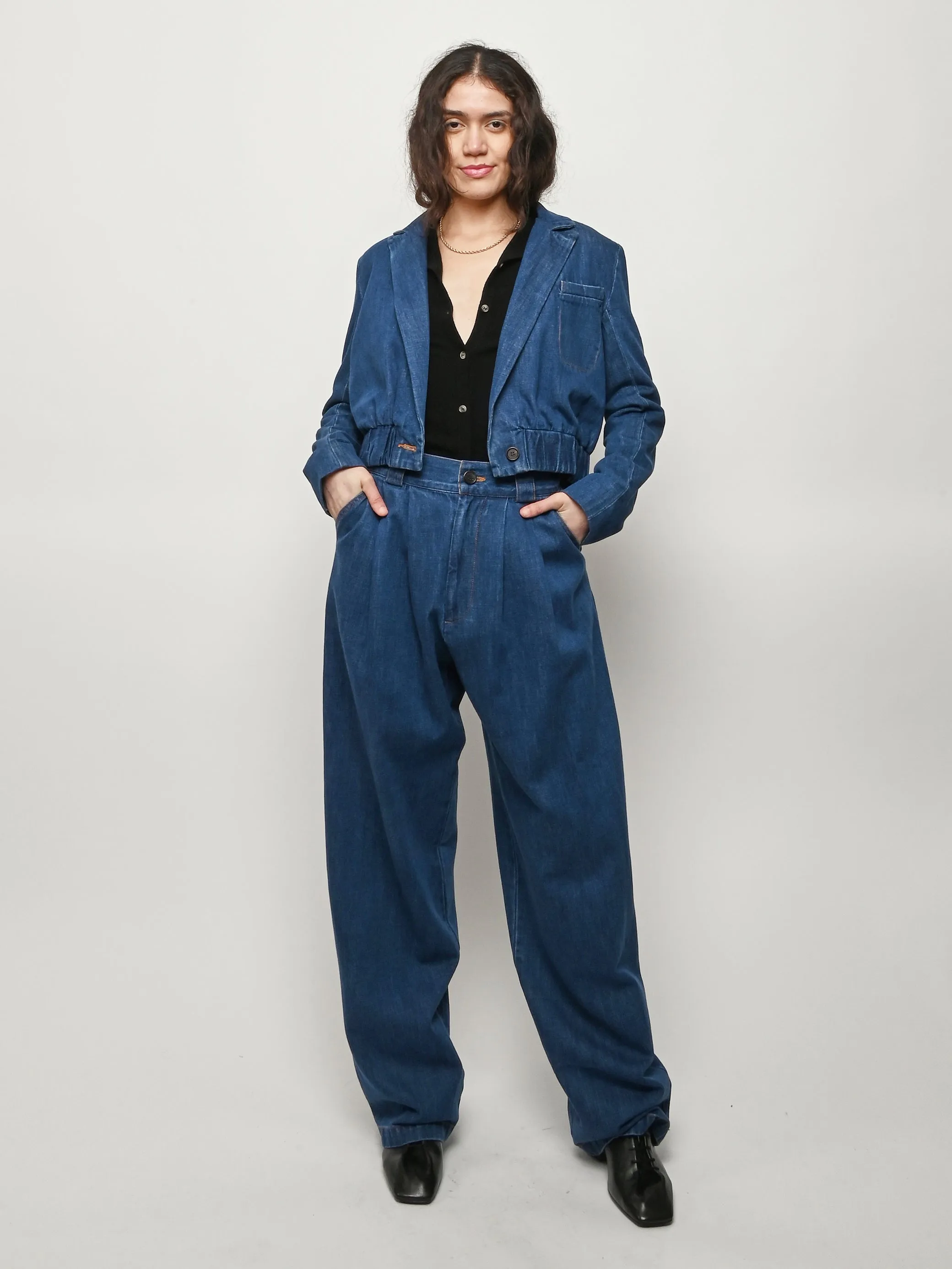 Indigo Grain Jacket sold by Frances May Houseline