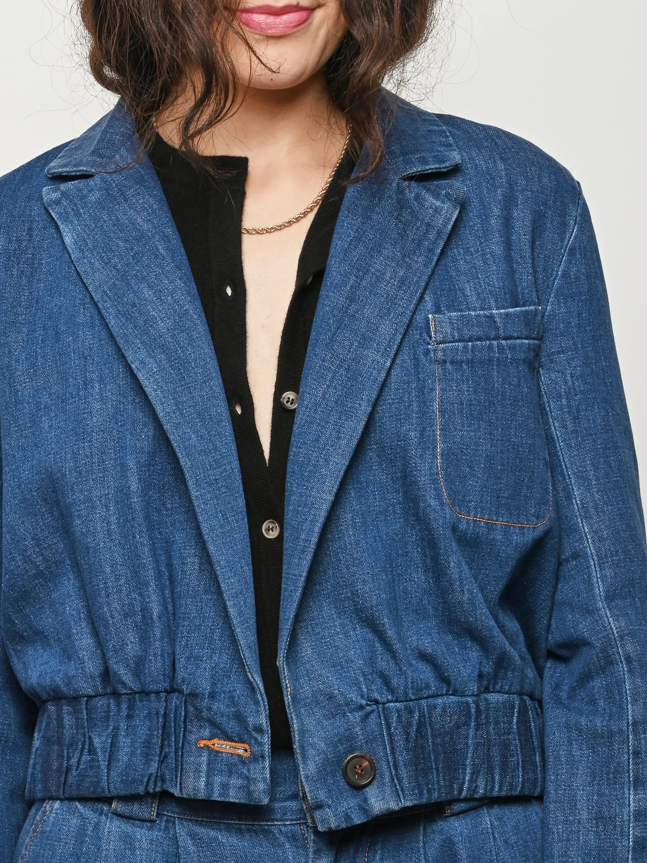 Indigo Grain Jacket sold by Frances May Houseline product image thumbnail 3