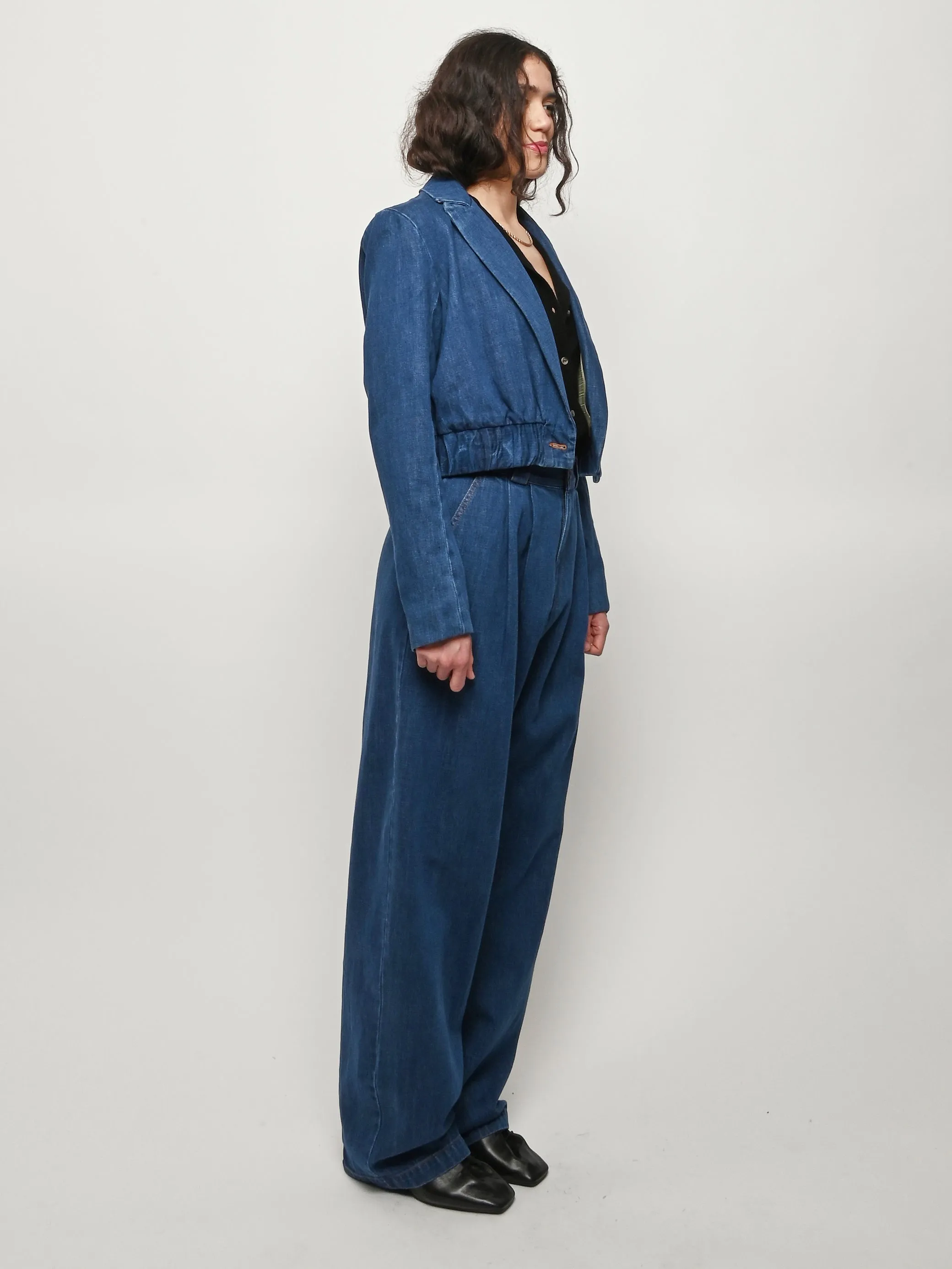 Indigo Grain Jacket sold by Frances May Houseline product image thumbnail 5