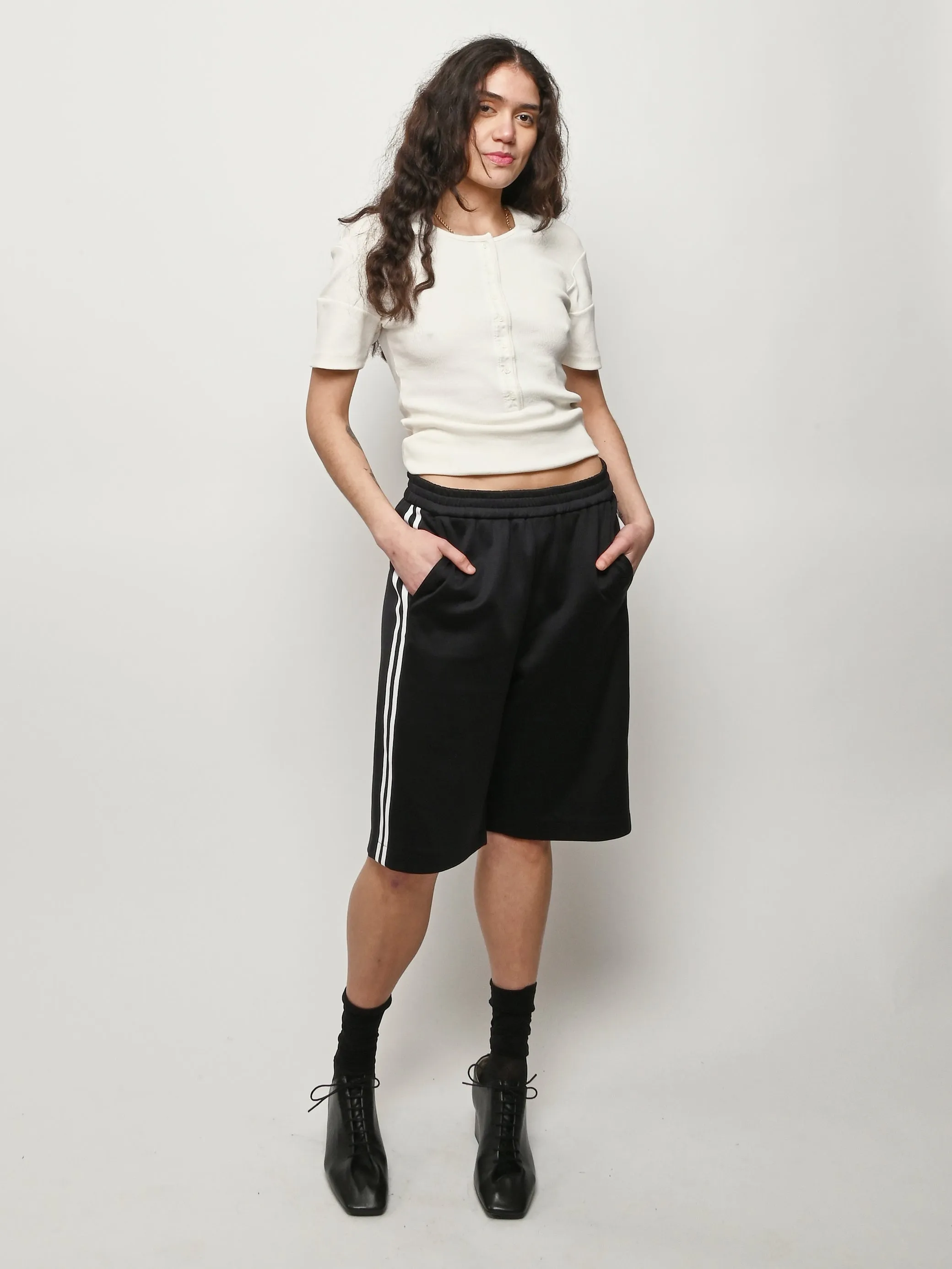 Black Active Knit Short sold by Frances May Houseline