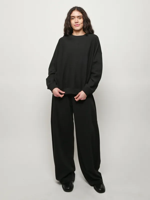 Black Light Weight Crewneck Sweatshirt made by Tibi