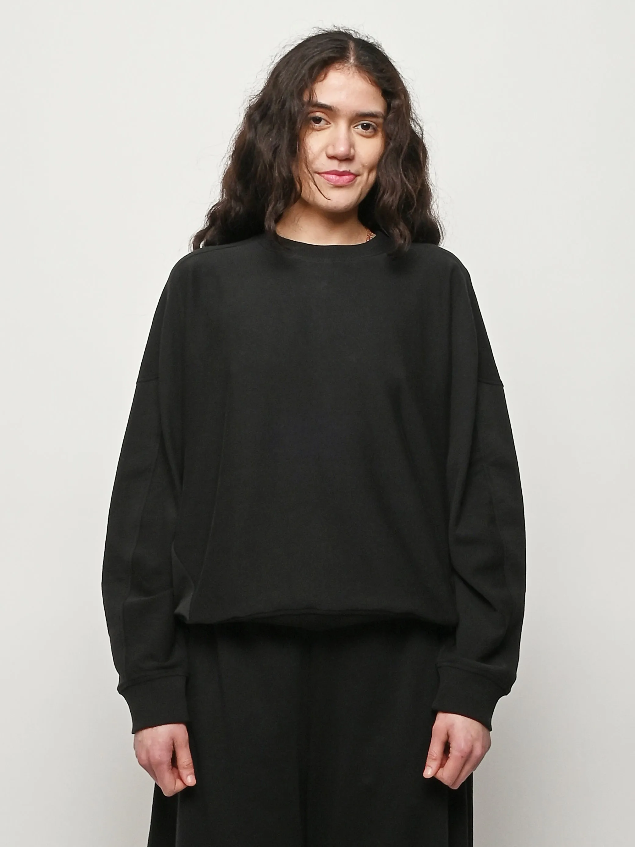 Black Light Weight Crewneck Sweatshirt sold by Frances May Houseline product image thumbnail 2