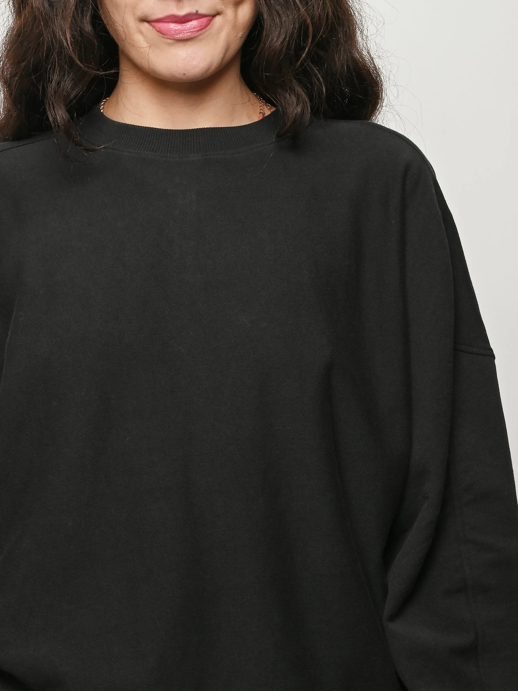 Black Light Weight Crewneck Sweatshirt sold by Frances May Houseline product image thumbnail 3