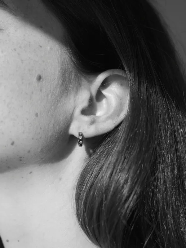 White Diamonds Gold Debris Huggies made by Frances May Houseline