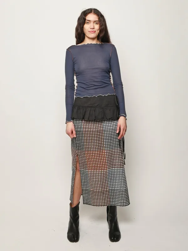 Preston Blue Vein L/S Tee sold by Frances May Houseline