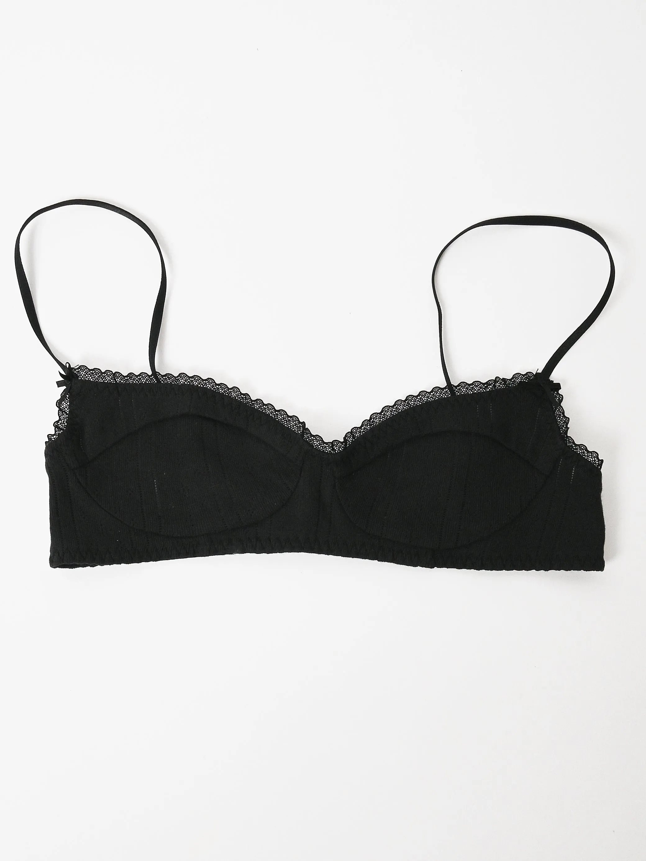The Balconette Black Pointelle sold by Frances May Houseline product image thumbnail 2