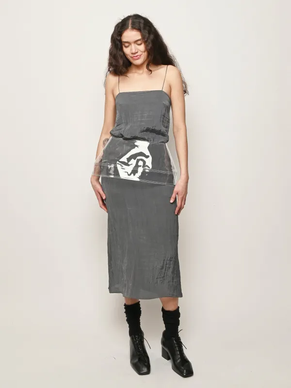 Clear PVC Peplum Belt made by Tibi