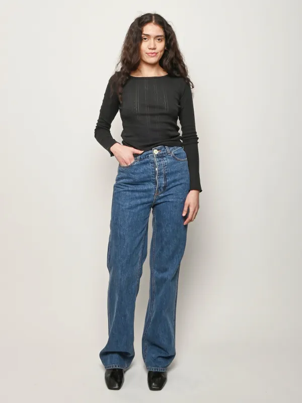 Regenerative Japanese Denim/Cowboy Blue Alta Jeans made by Jesse Kamm