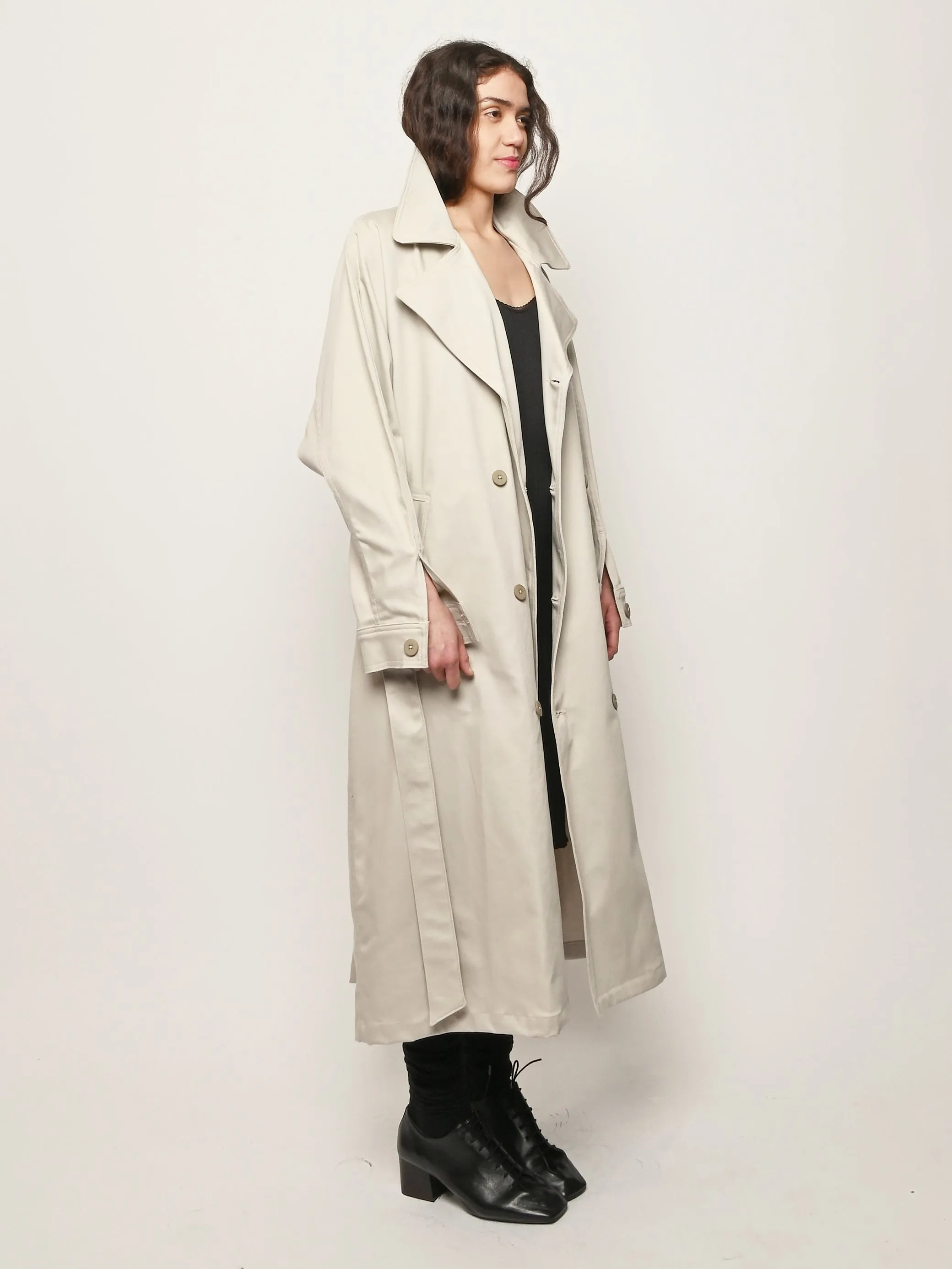 Deadstock Japanese Tencel/Taupe The Car Coat sold by Frances May Houseline product image thumbnail 4