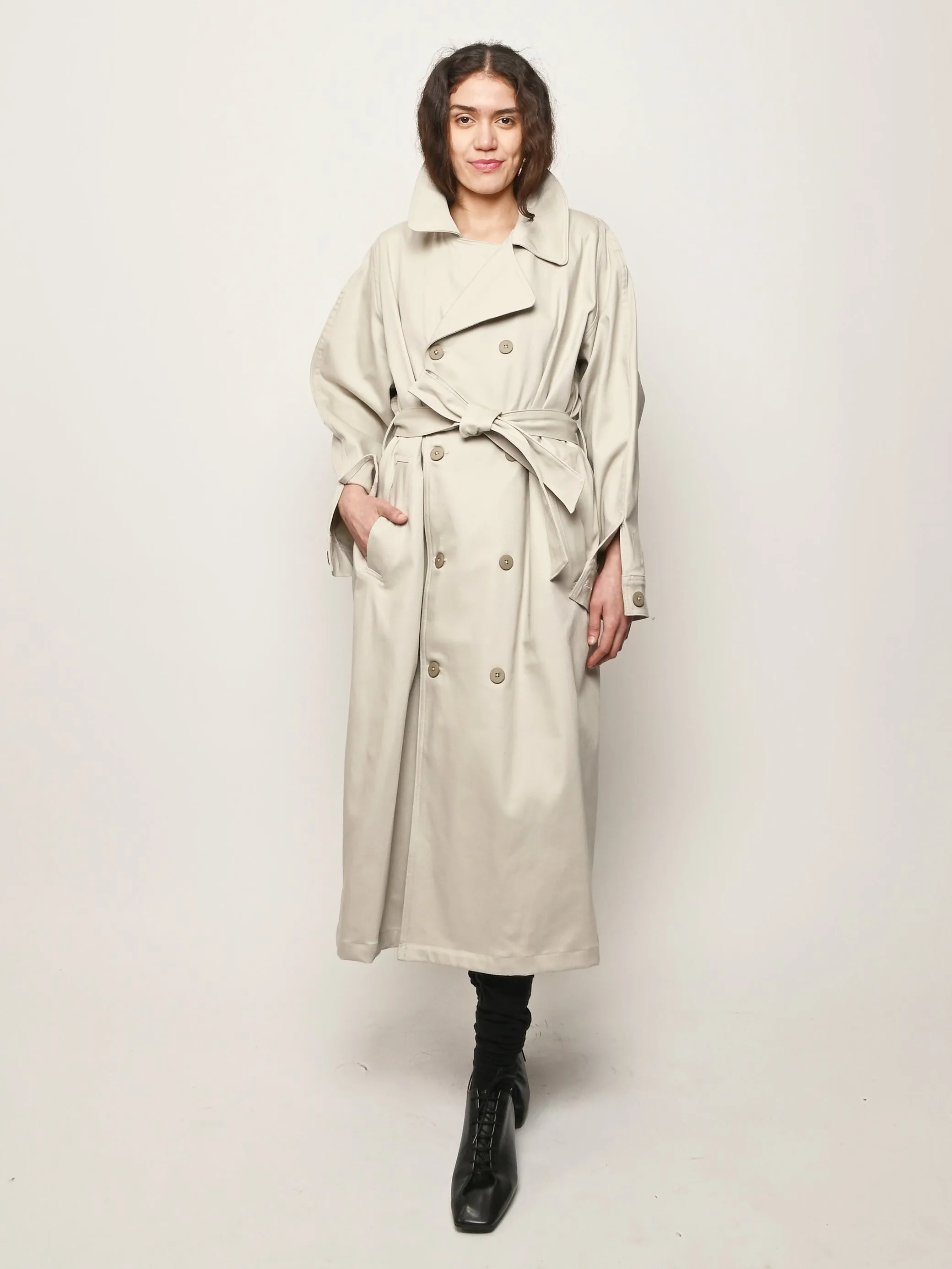 Deadstock Japanese Tencel/Taupe The Car Coat sold by Frances May Houseline product image thumbnail 2