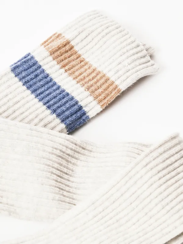 Grey Melange Race Overknee Socks made by Baserange