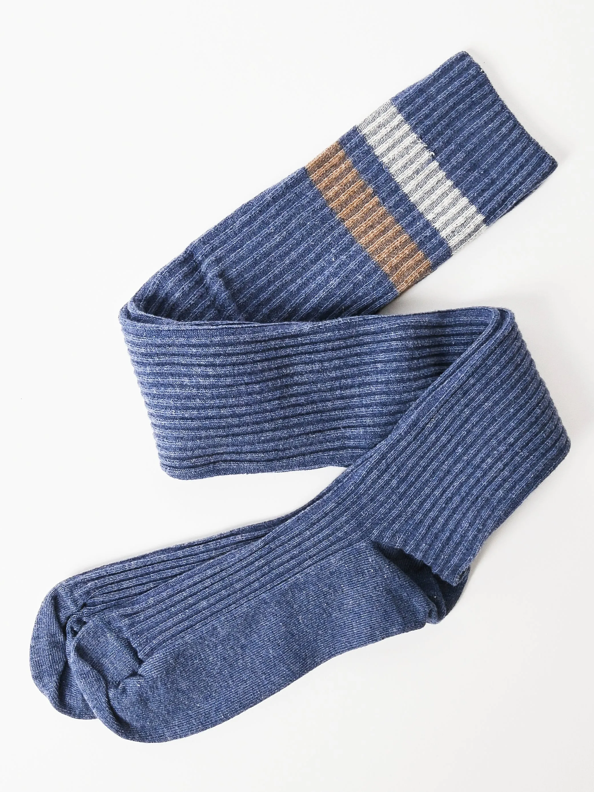 Blue Melange Race Overknee Socks sold by Frances May Houseline product image thumbnail 2