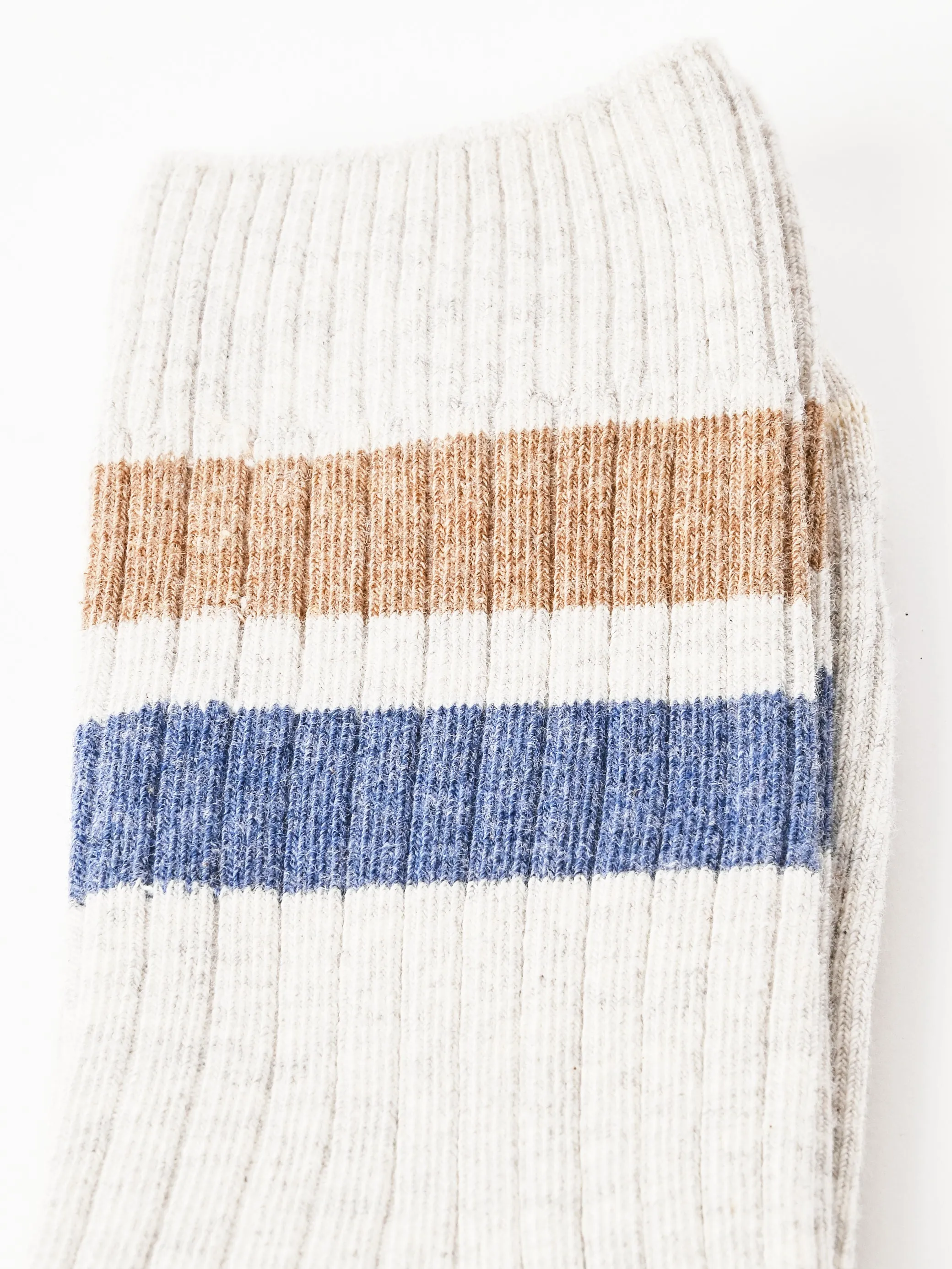 Grey Melange Race Overankle Socks sold by Frances May Houseline