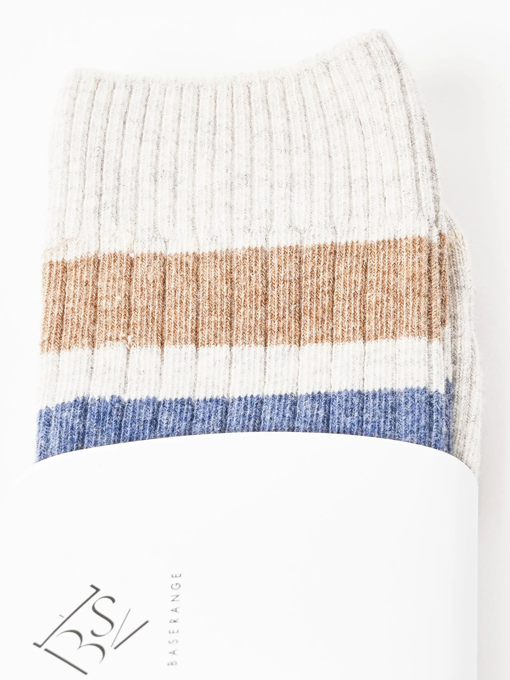 Grey Melange Race Overankle Socks sold by Frances May Houseline product image thumbnail 3