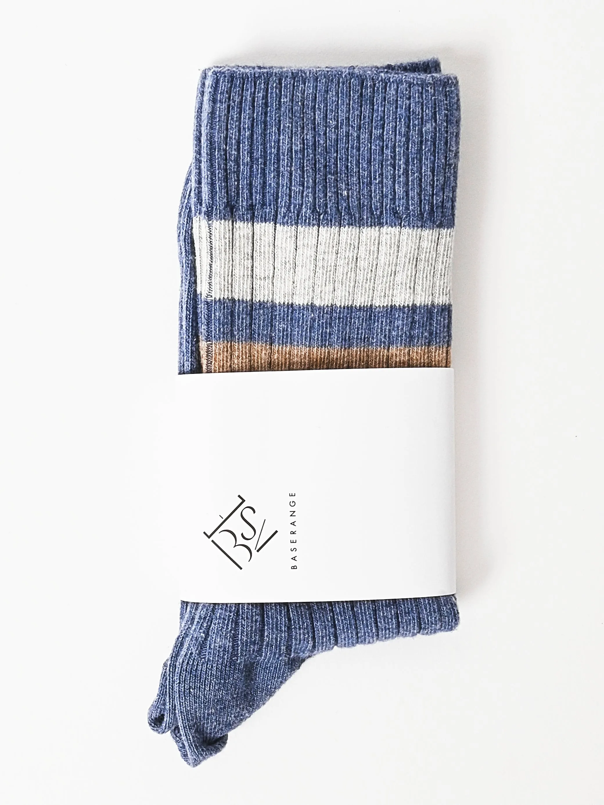 Blue Melange Race Overankle Socks sold by Frances May Houseline product image thumbnail 4