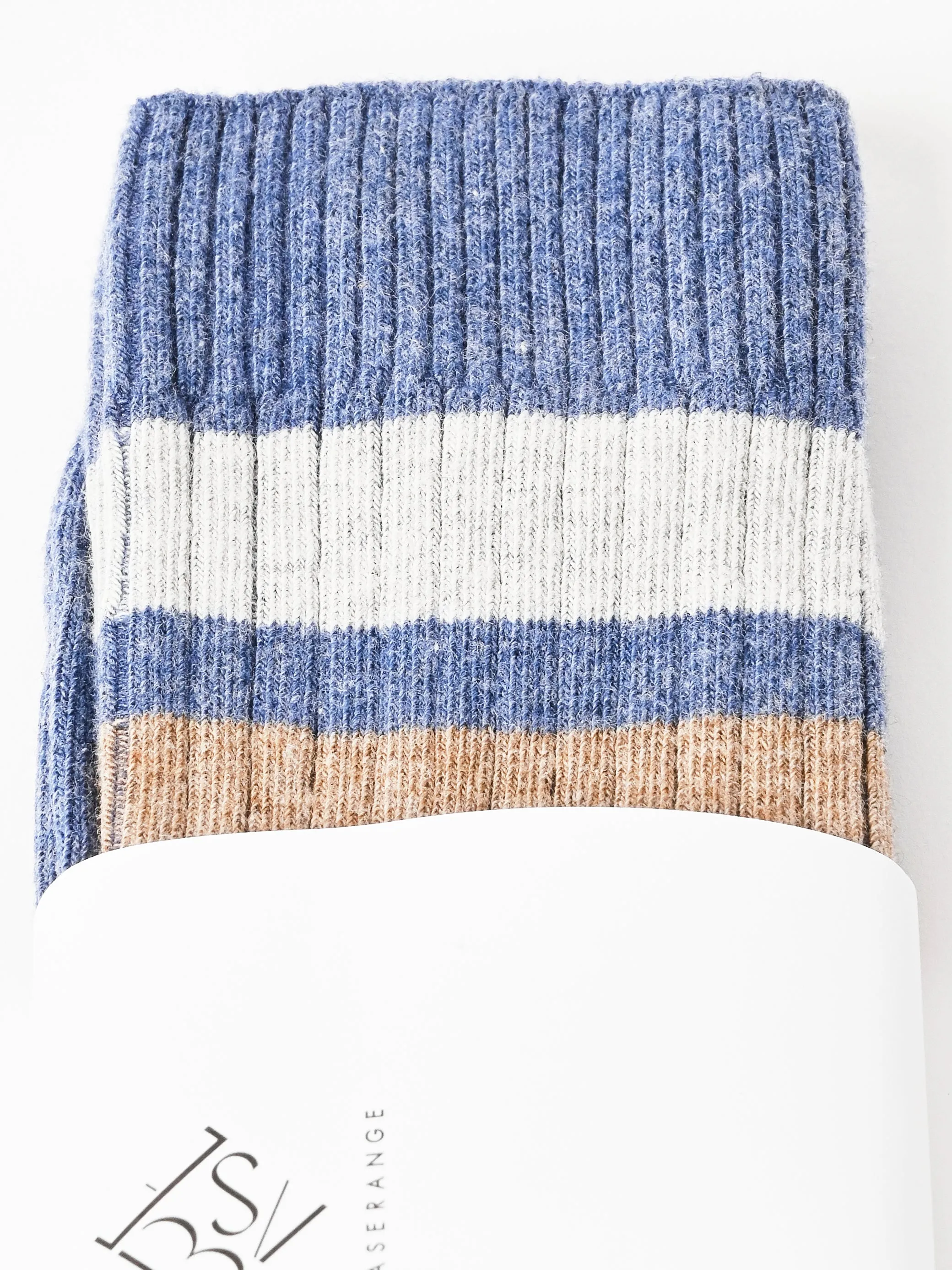 Blue Melange Race Overankle Socks sold by Frances May Houseline product image thumbnail 3