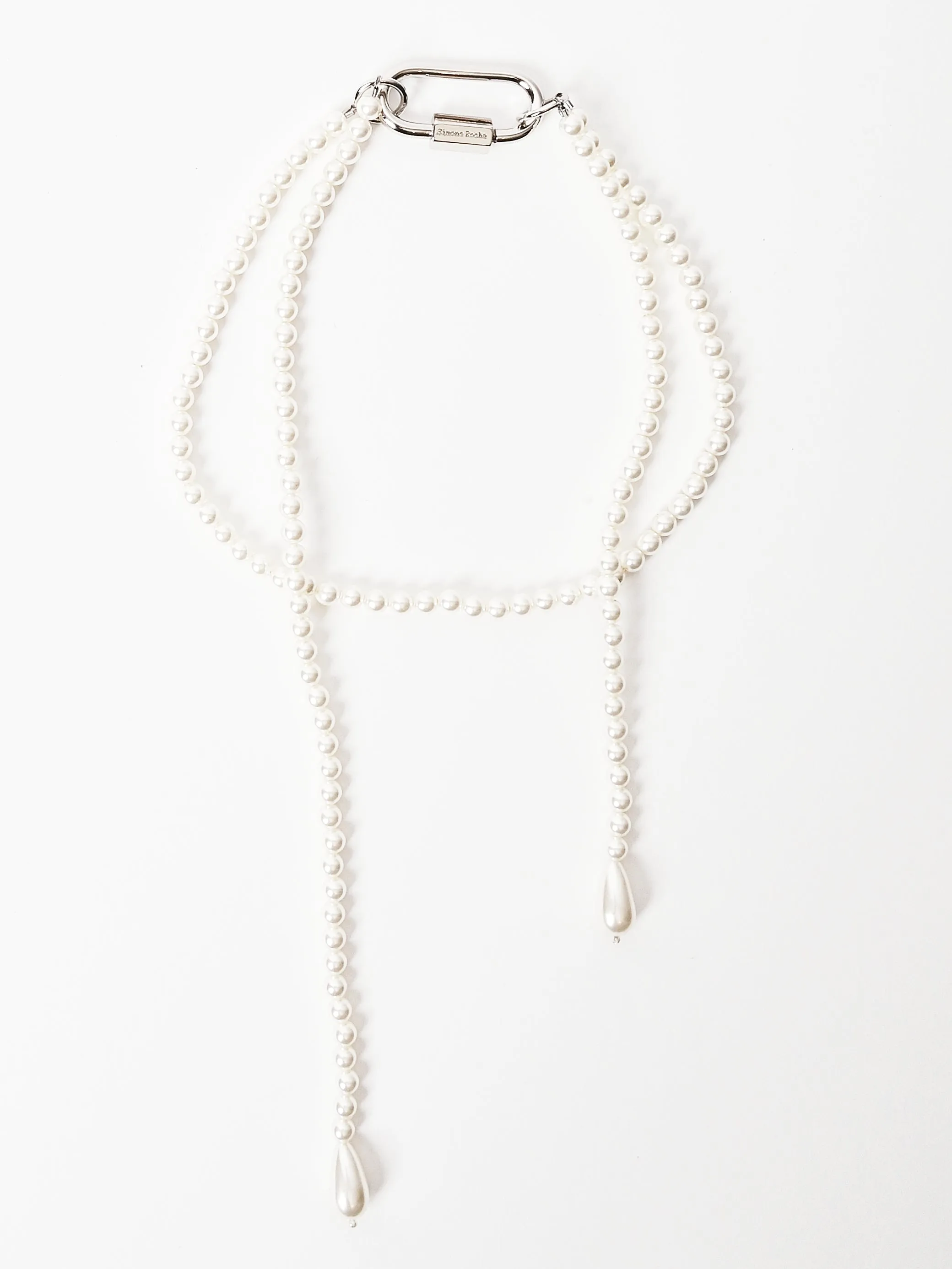 Pearl Fragment Carabiner Necklace sold by Frances May Houseline product image thumbnail 2