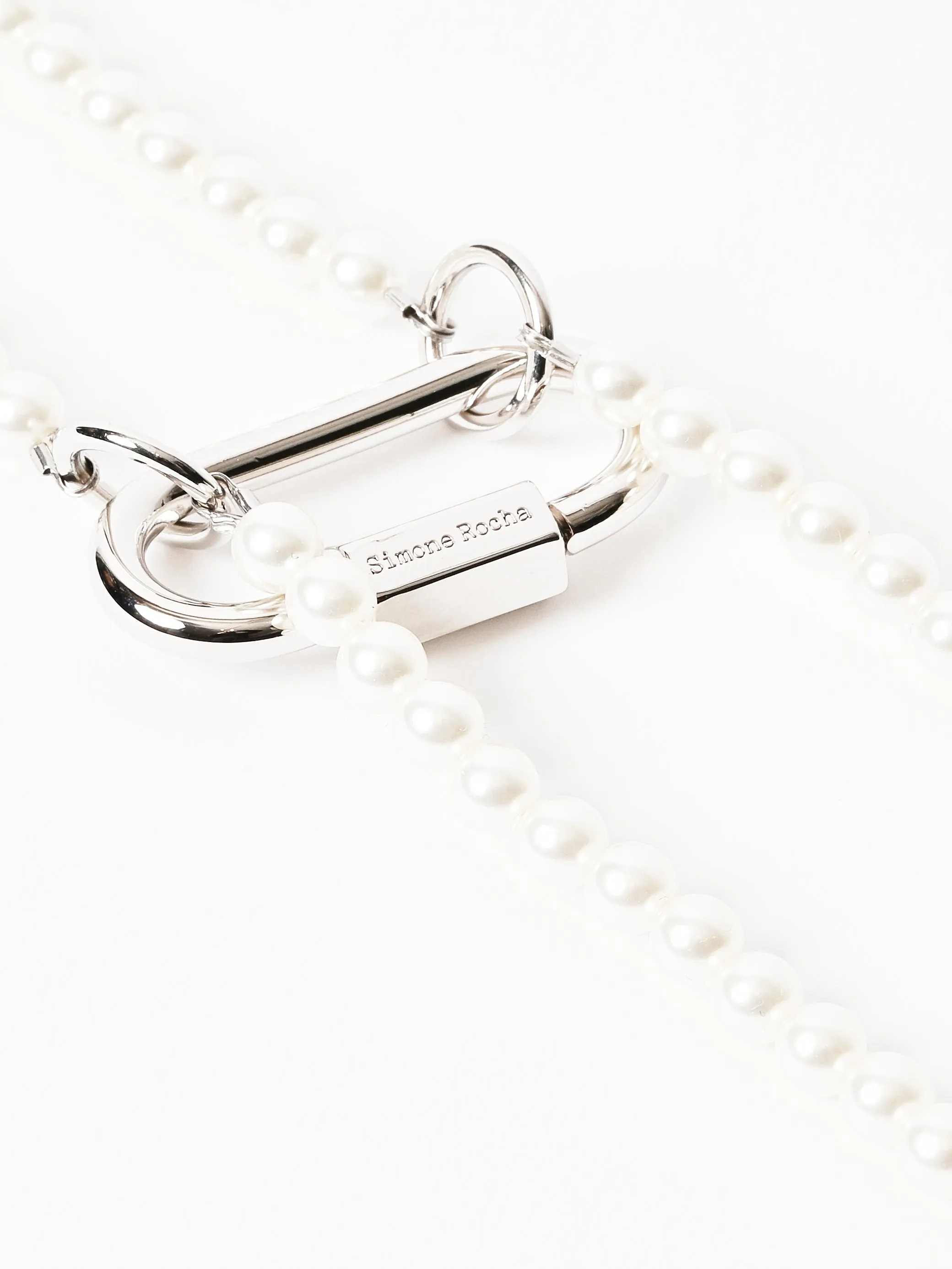 Pearl Fragment Carabiner Necklace sold by Frances May Houseline product image thumbnail 3