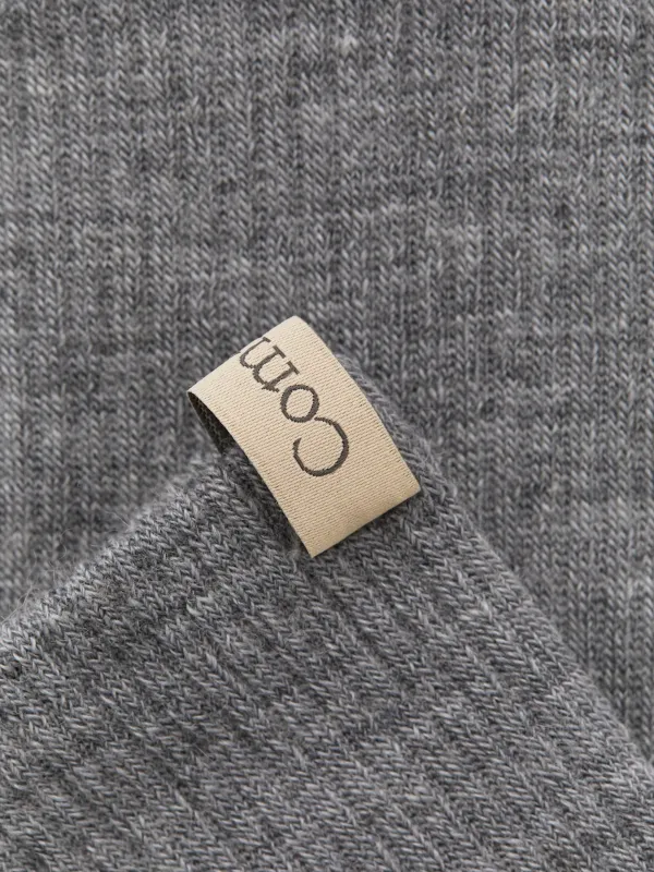 Heather Grey The Merino Tube Sock made by Comme Si