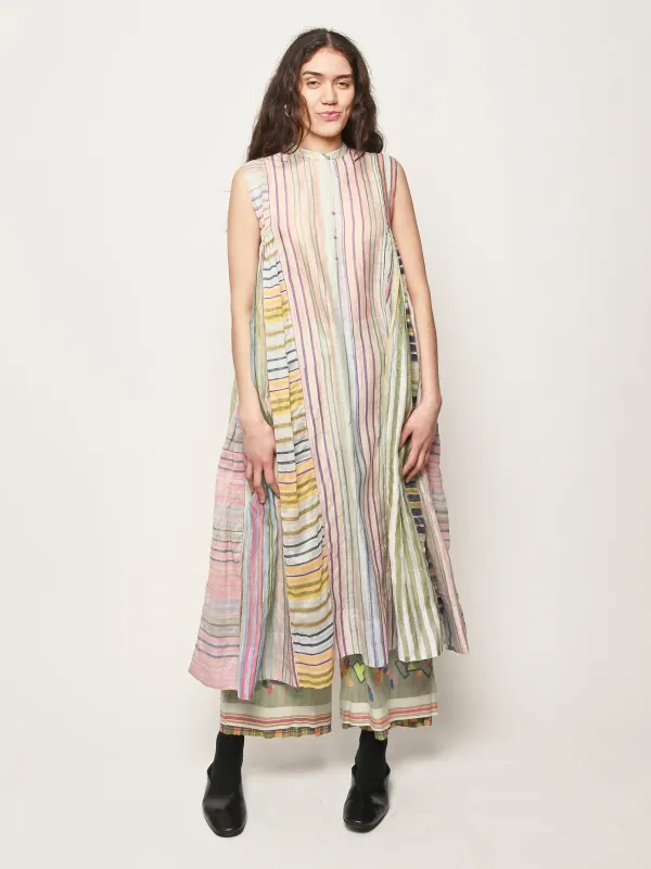 Multi Stripe Tilak Dress made by INJIRI