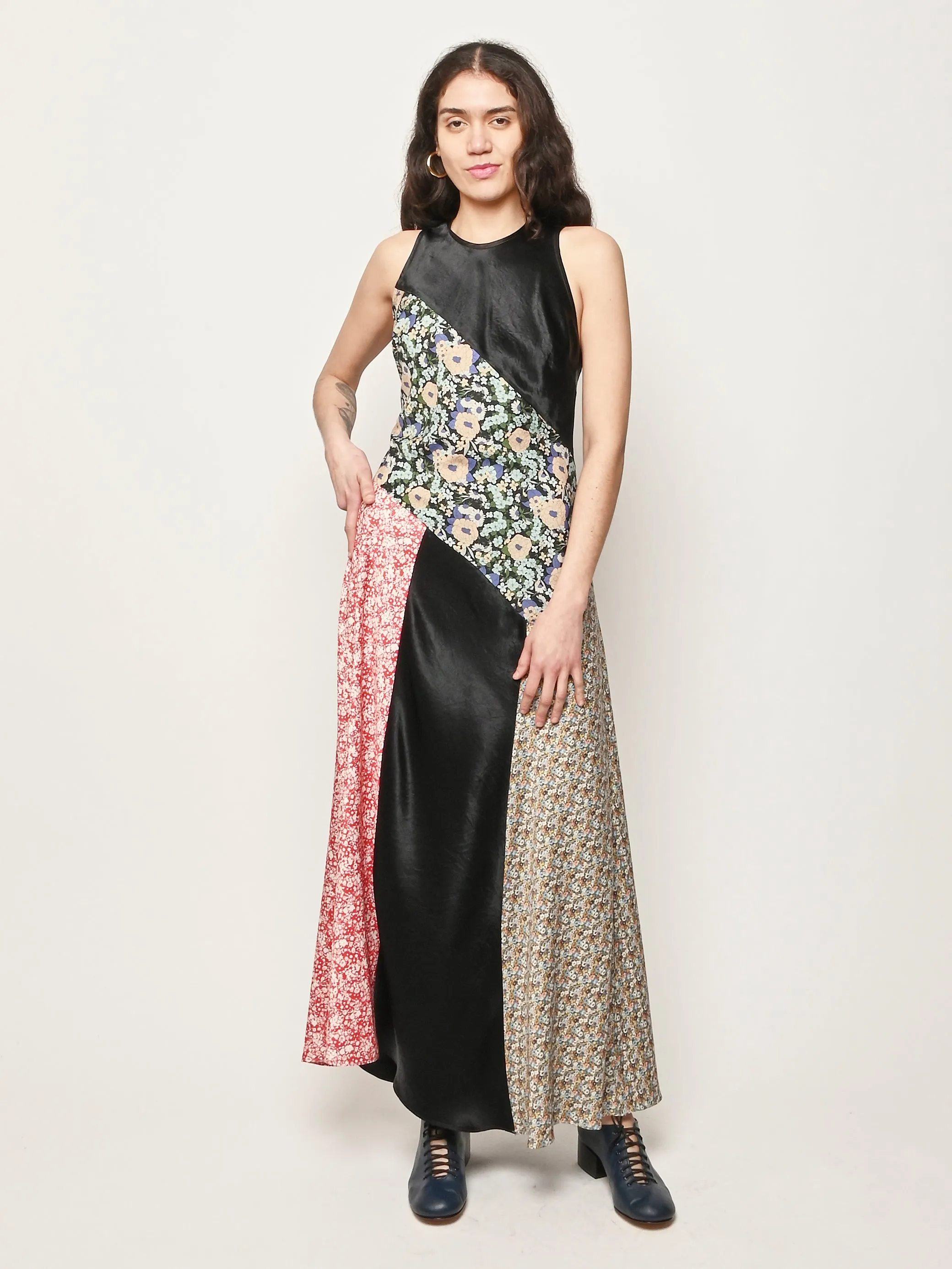 Black/Multi Combo Bias Maxi Dress sold by Frances May Houseline product image thumbnail 2