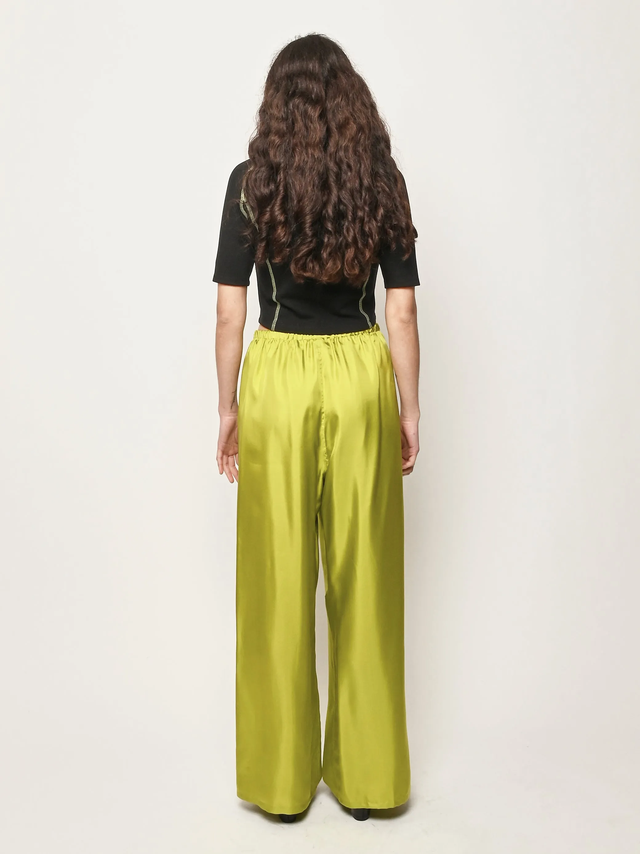 Chartreuse Drawstring Pant sold by Frances May Houseline product image thumbnail 5