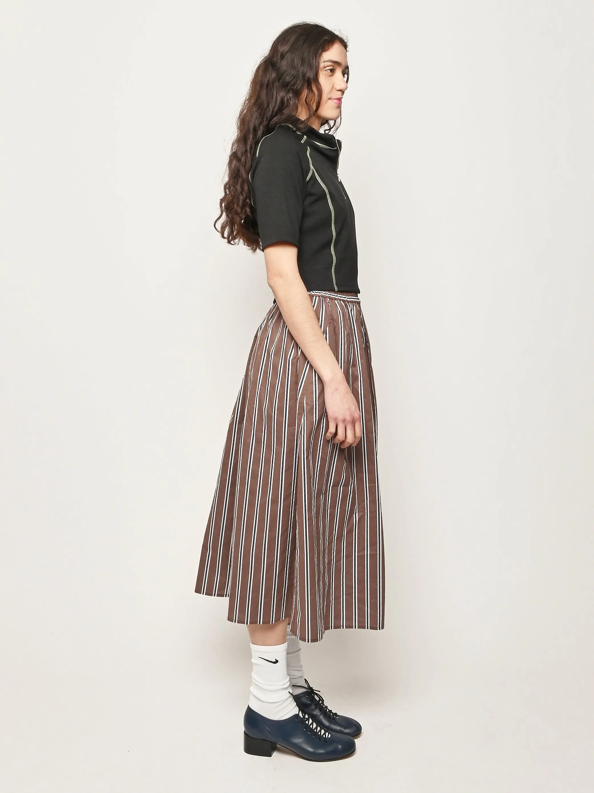 Cambridge Brown Stripe Mel Skirt sold by Frances May Houseline product image thumbnail 5