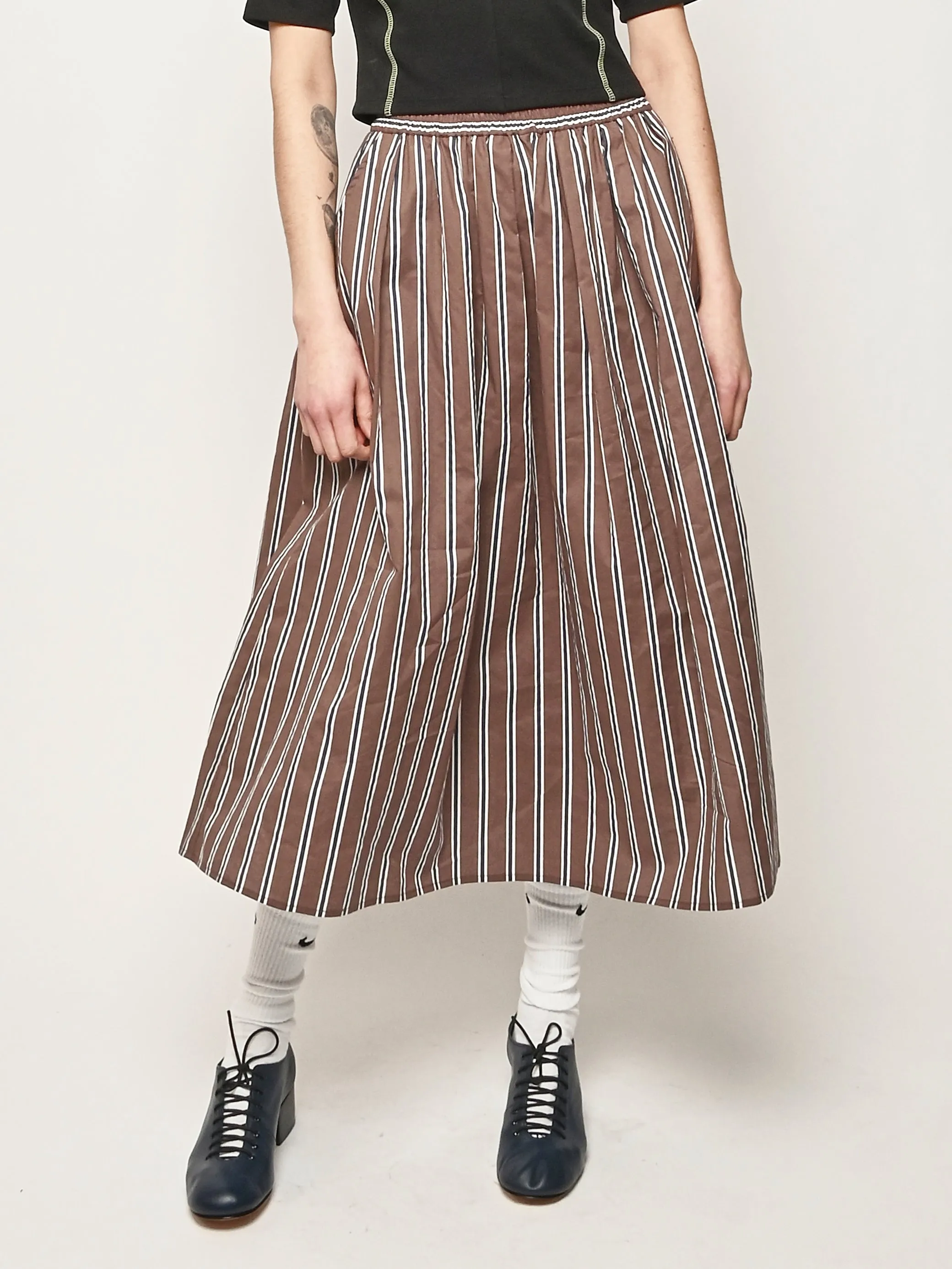 Cambridge Brown Stripe Mel Skirt sold by Frances May Houseline product image thumbnail 2