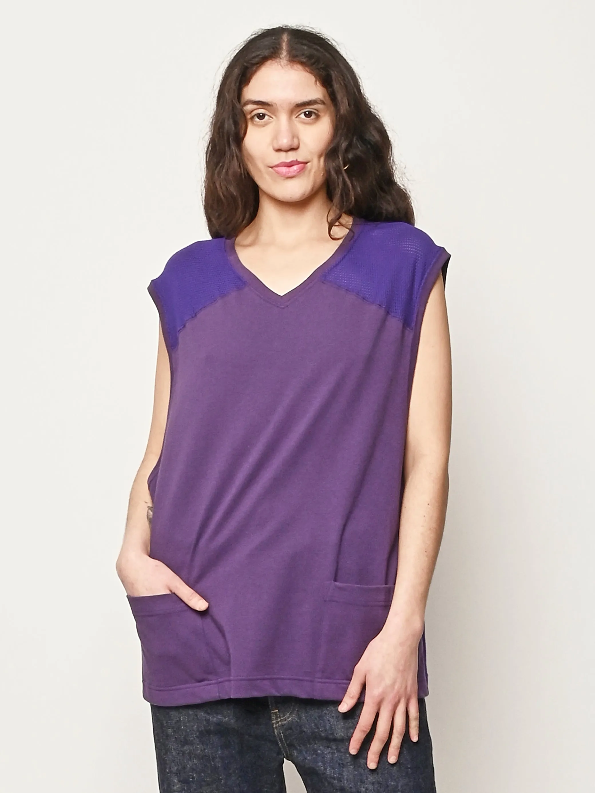 Violet Cotton Fine Mesh Vest sold by Frances May Houseline product image thumbnail 2
