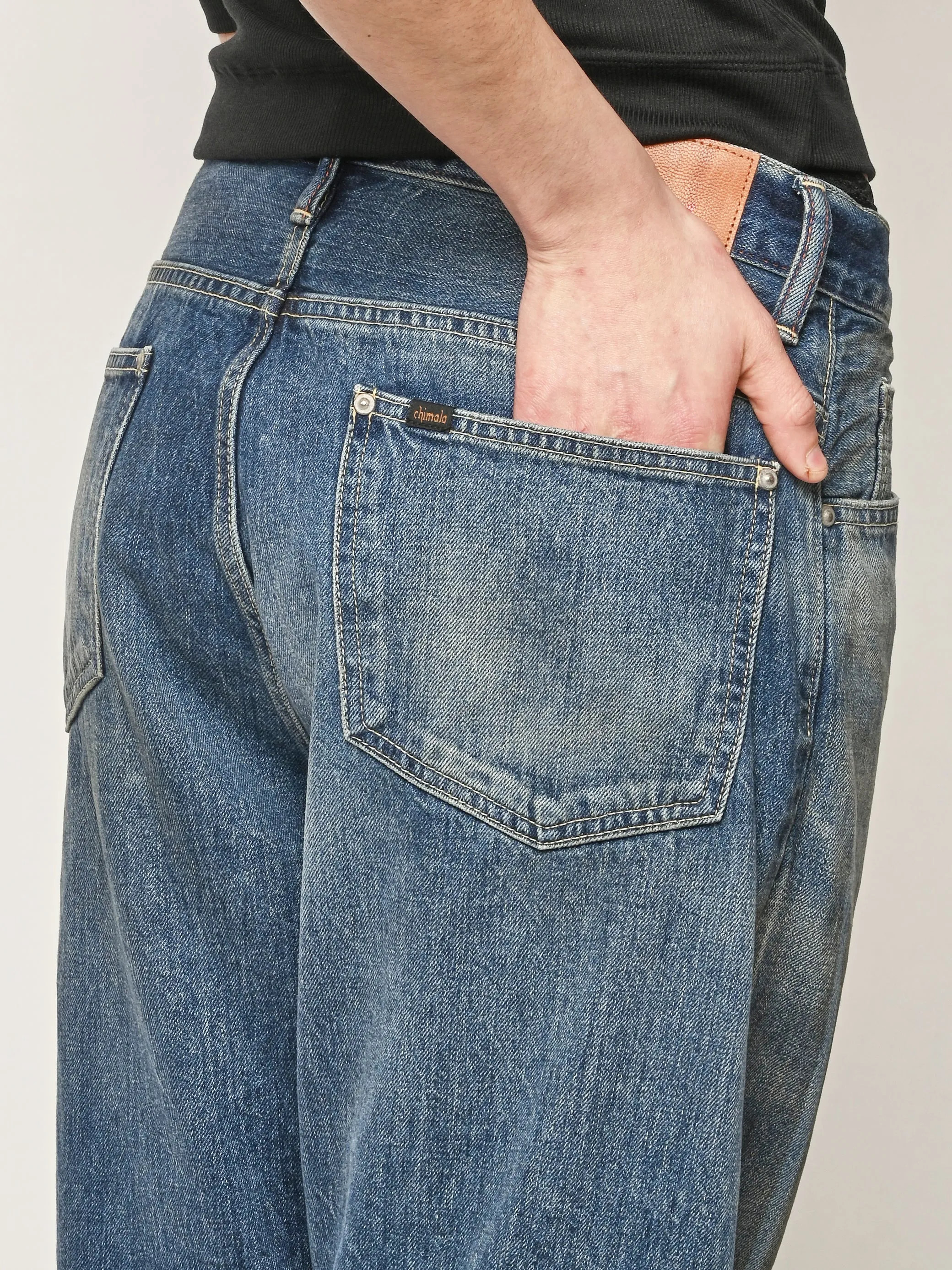 Medium Vintage Selvedge Denim Baggy Cut sold by Frances May Houseline product image thumbnail 4