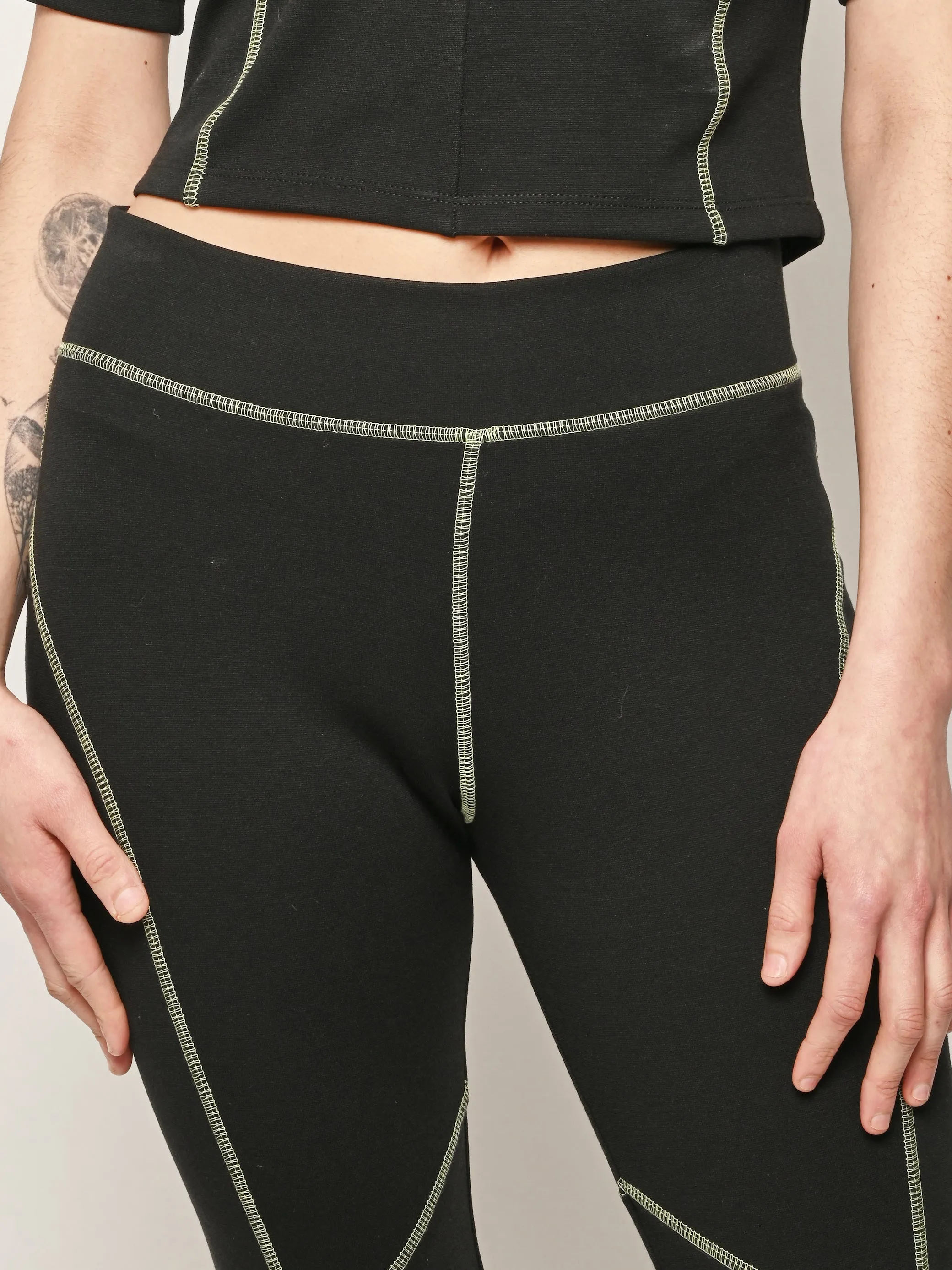 Black/Pistachio Scuba Capri Pants sold by Frances May Houseline product image thumbnail 3