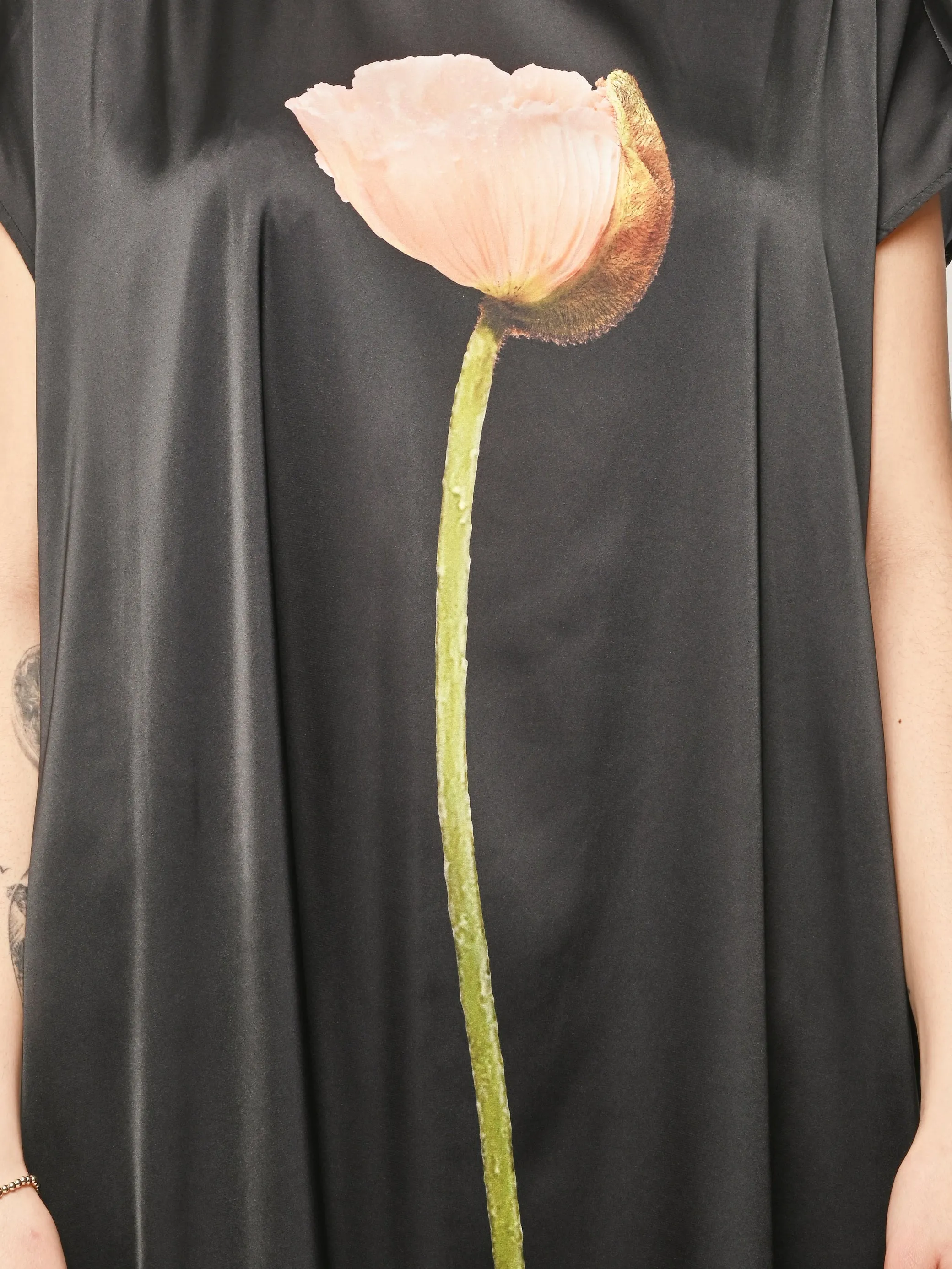 Black Poppy Motif Smock Dress sold by Frances May Houseline product image thumbnail 4