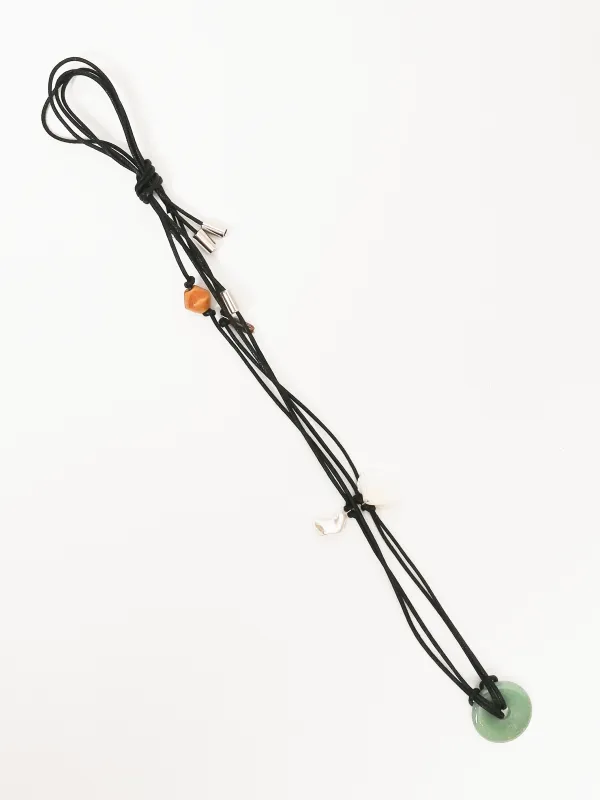 Green/Brown Confetti Belt made by NOMIA