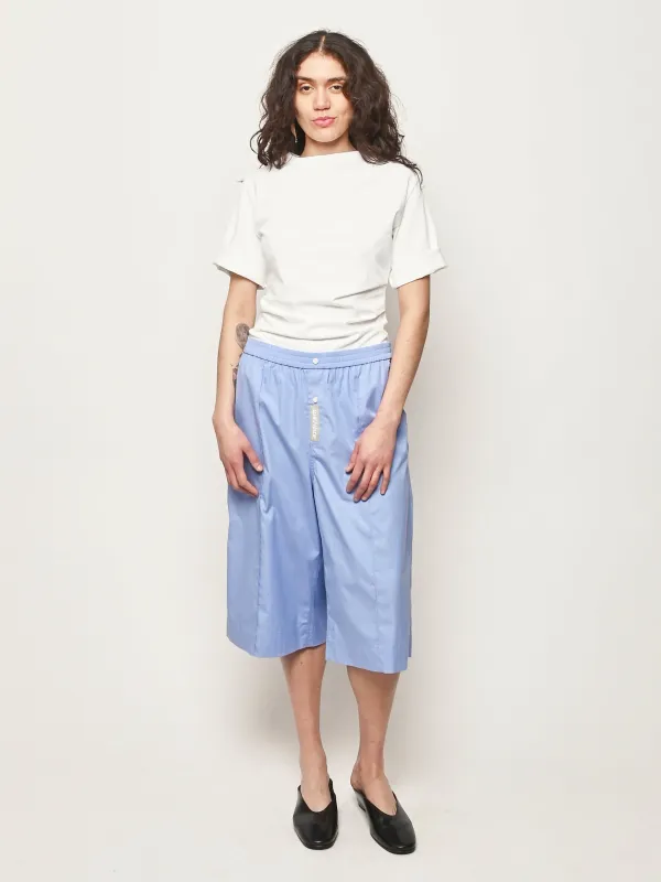 Peri Blue Poplin Boxer made by Frances May Houseline