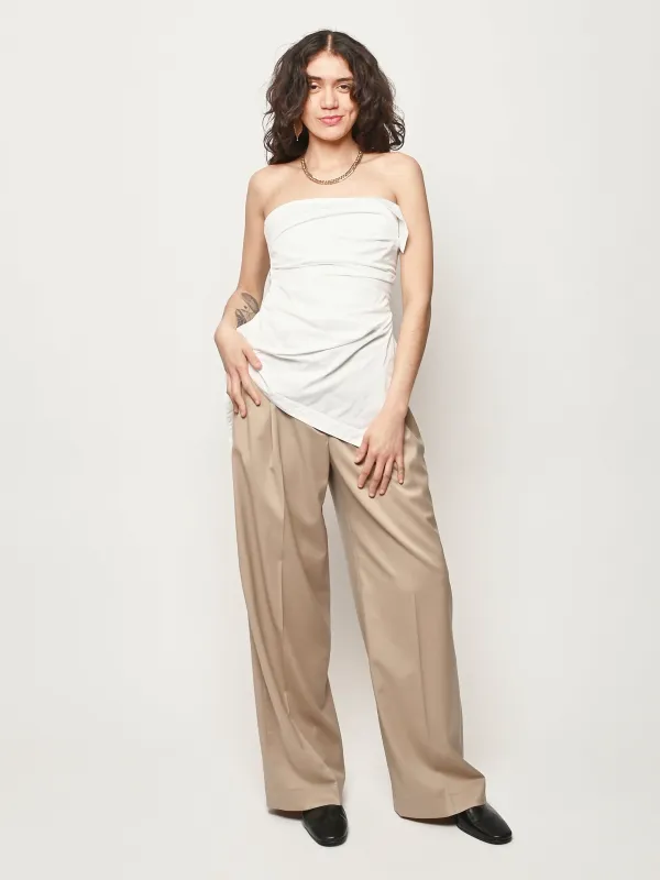 Optic Draped Shirt Bustier made by Frances May Houseline