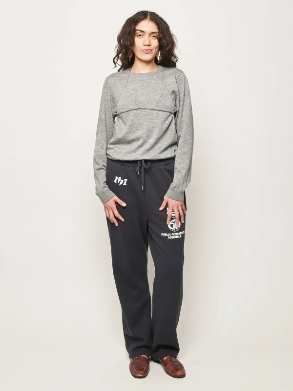 Heather Grey Maisy Sweater made by Sandy Liang