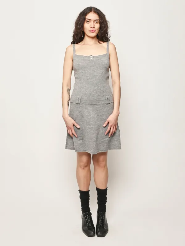 Heather Grey Glace Dress made by Sandy Liang