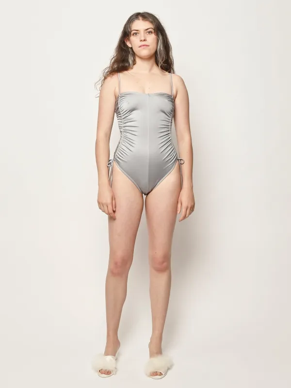 Silver Disco Suit made by Nu Swim