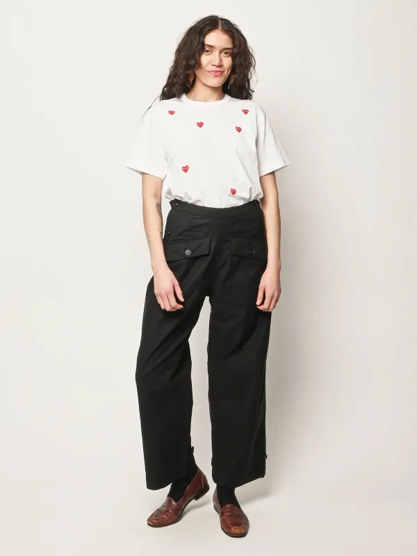 Black Reversed Sateen Marine Pant made by Needles