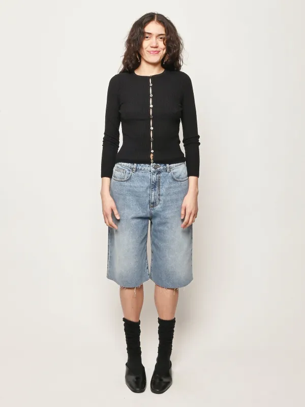 Classic Blue Baggy Fit Denim Shorts made by Rohe