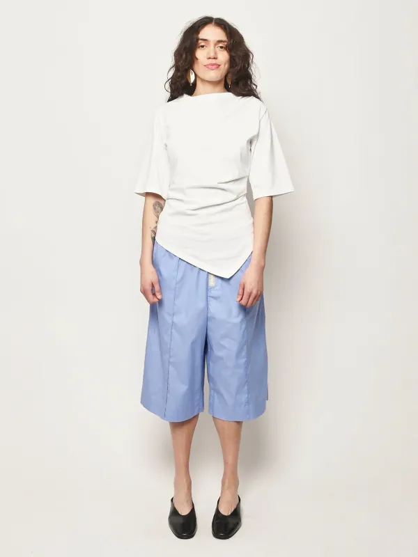 Optic White Reinvented Twisted T-Shirt made by Rohe