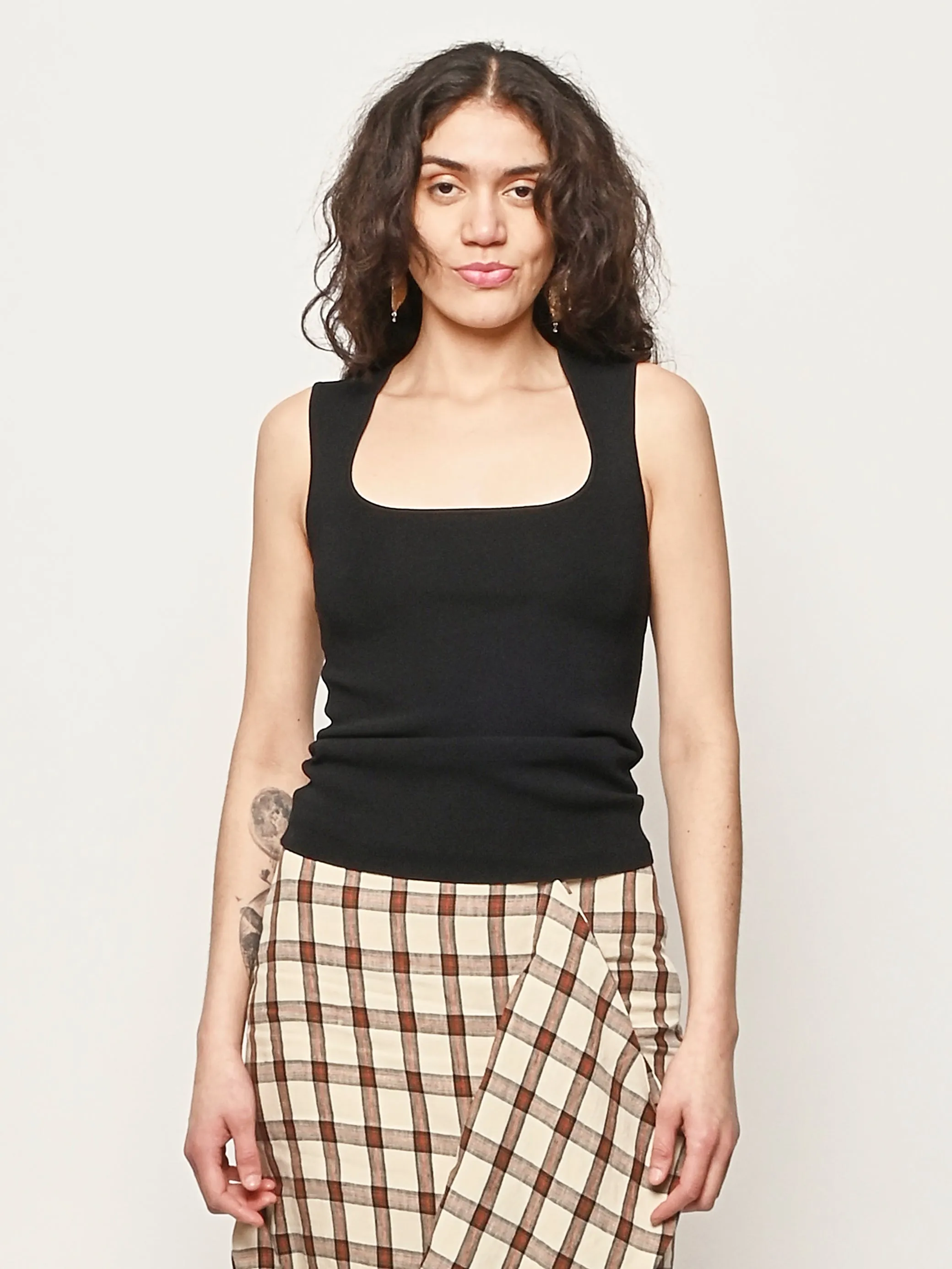 Black Bustier Shaped Knitted Top sold by Frances May Houseline product image thumbnail 2