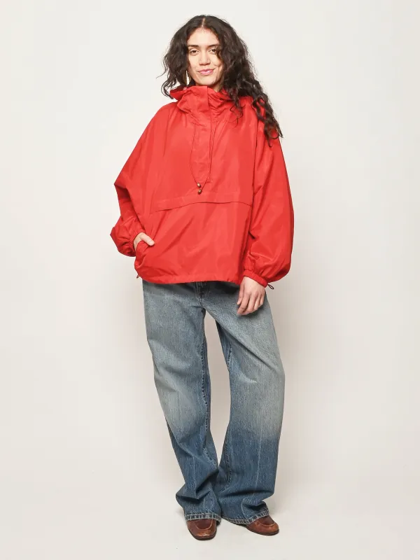 Red Volume Silk-Blend Anorak made by Rohe