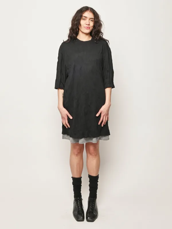 Black Relaxed Tee Dress made by Toteme